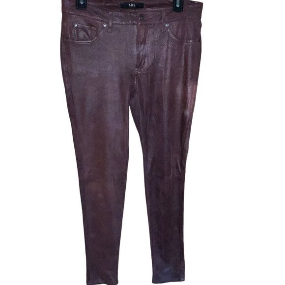 A.B.S. By Allen Schwartz brown faux leather jeggings size 27 - Picture 1 of 8